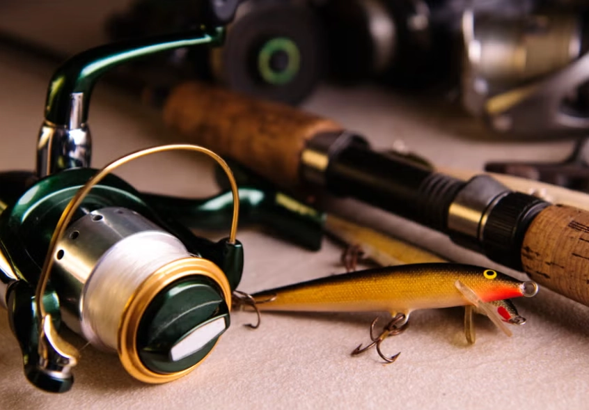 fishing rod and reel setup