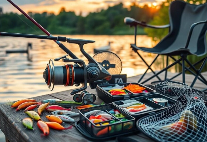fishing rod and reel setup