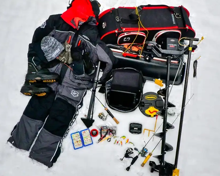 ice fishing setup