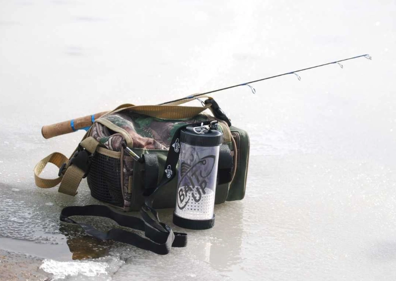 ice fishing setup