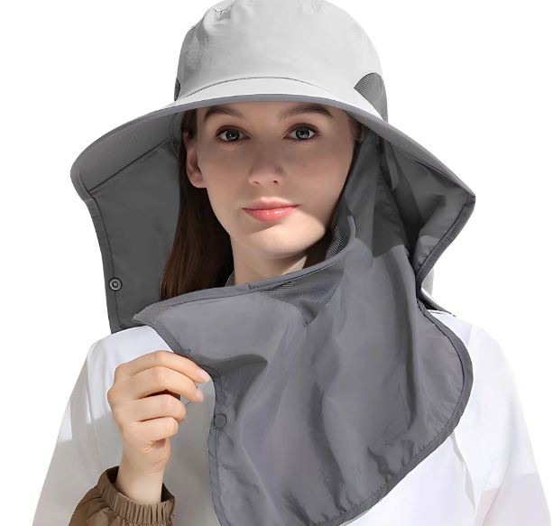 fishing hat with neck flap