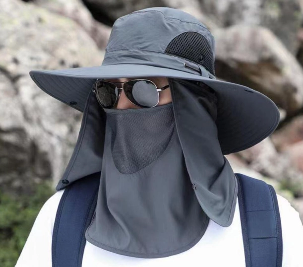 fishing hat with neck flap