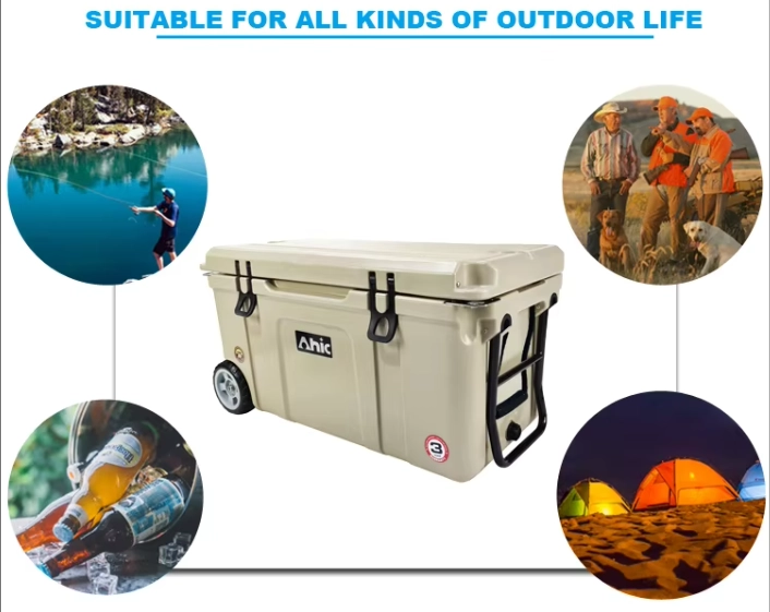 rolling fishing cooler