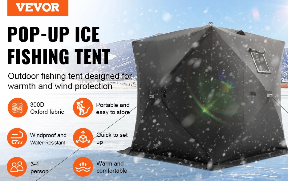 4 person ice fishing tent