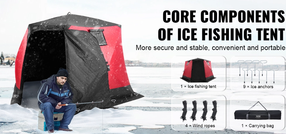 4 person ice fishing tent